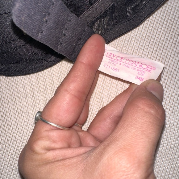 Lily of France Black Rose Bra - Picture 4 of 5